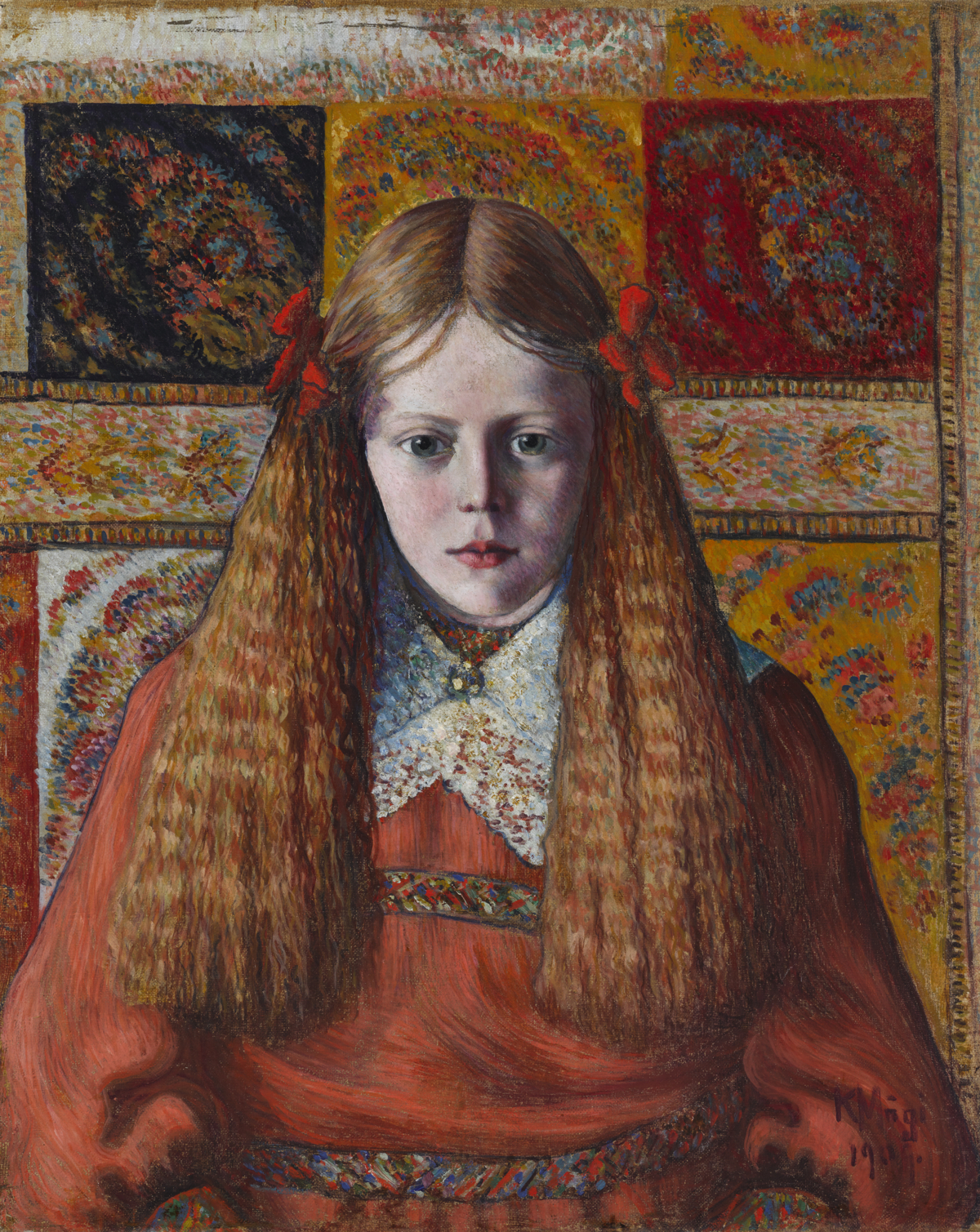 Konrad M&auml;gi, Portrett av norsk jente, 1909, Tartu kunstmuseum.

