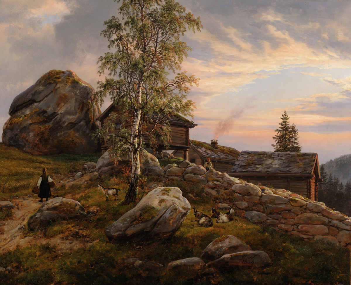 Oljemaleri av seter.